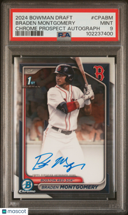 Braden Montgomery 2024 Bowman Draft Chrome Prospect Autographs #CPABM PSA 9