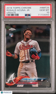 Ronald Acuna JR. 2018 Topps Chrome Update #HMT25 PSA 10