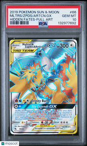 2019 Pokemon Sun & Moon Hidden Fates Artcn. GX Mltrs Zpds PSA 10 #66