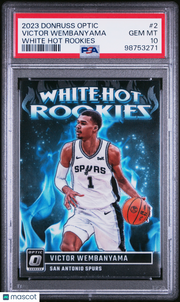 Victor Wembanyama 2023 Panini Donruss Optic White Hot Rookies #2 PSA 10