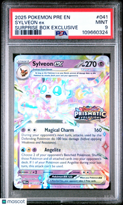 2025 Pokemon Prismatic Evolutions Sylveon EX Surprise Box Exclusive PSA 9 #041