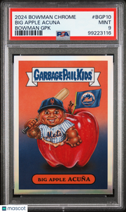 Big Apple Acuna 2024 Bowman Chrome Bowman Garbage Pail Kids #BGP10 PSA 9