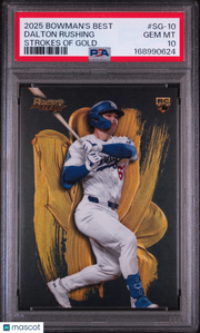 Dalton Rushing 2025 Bowman's Best Strokes Of Gold #SG-10 PSA 10