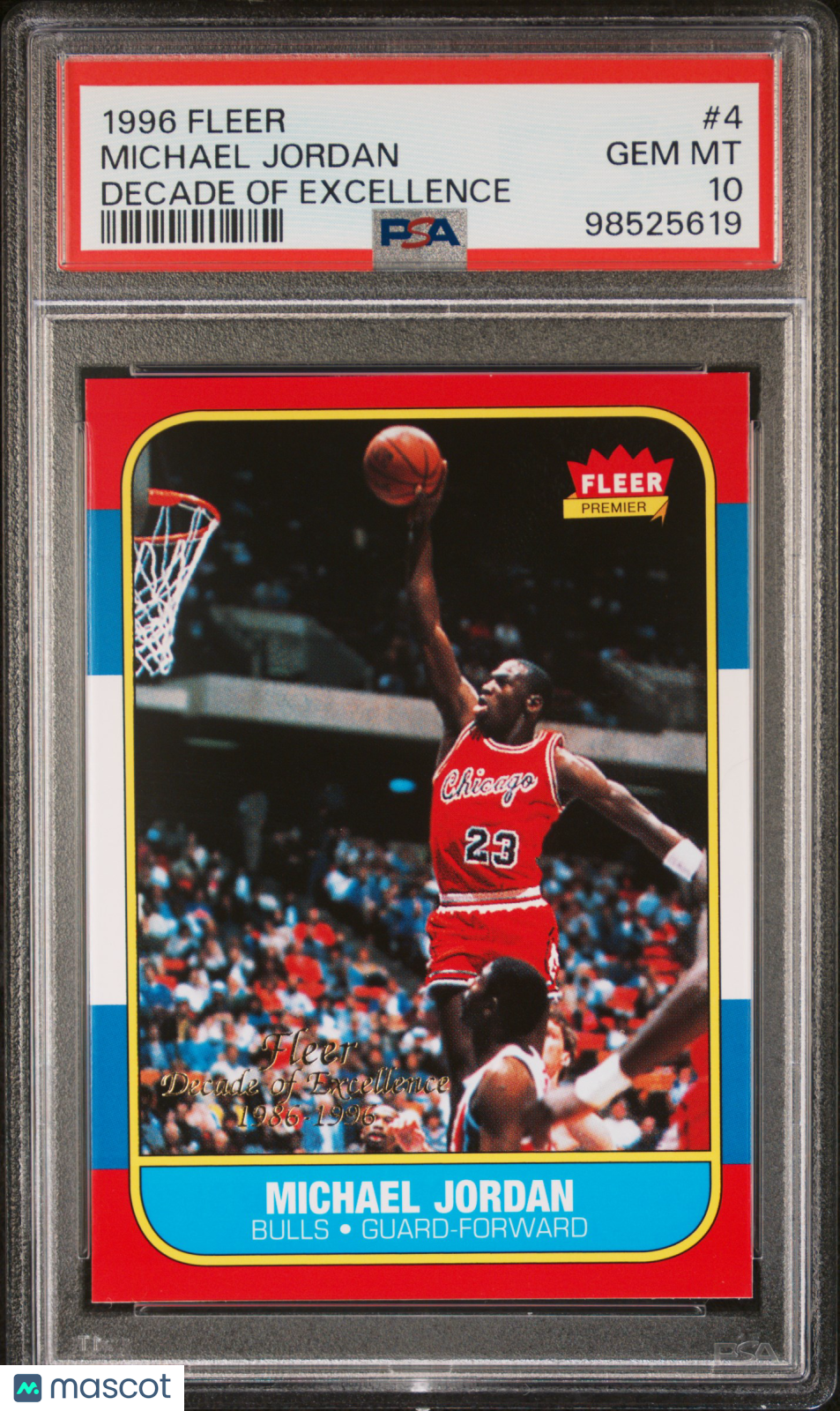 Michael Jordan 1996 Fleer Decade Of Excellence #4 PSA 10