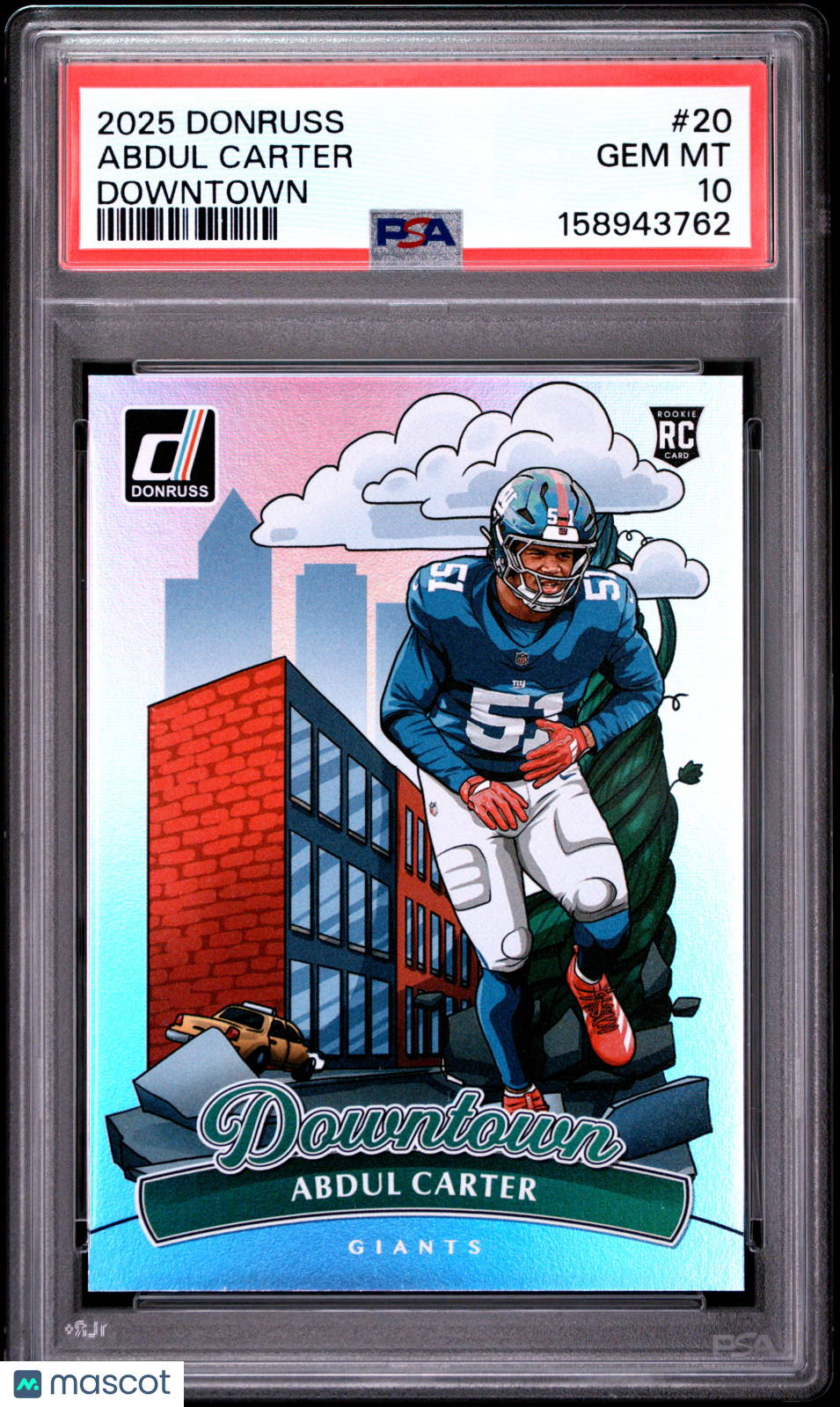 Abdul Carter 2025 Panini Donruss Downtown #20 PSA 10