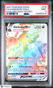 2021 Pokemon Evolving Skies Garbodor VMAX Fa Evolving Skies-Secret PSA 9 #216