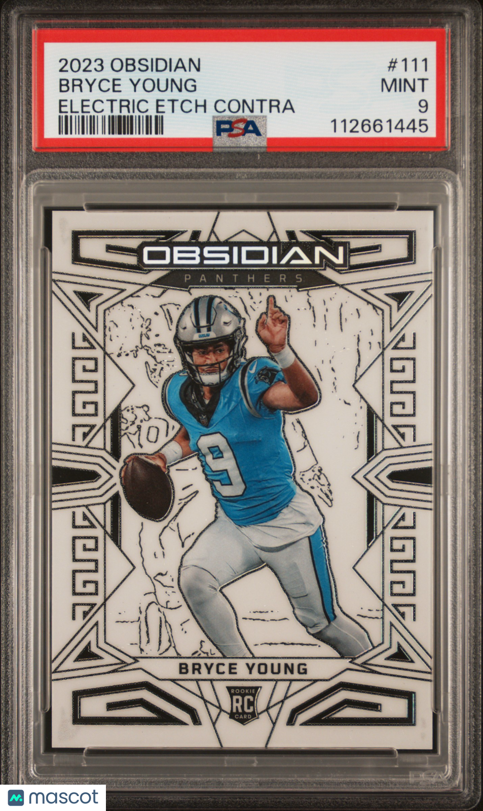 Bryce Young 2023 Panini Obsidian #111 Electric Etch Contra PSA 9