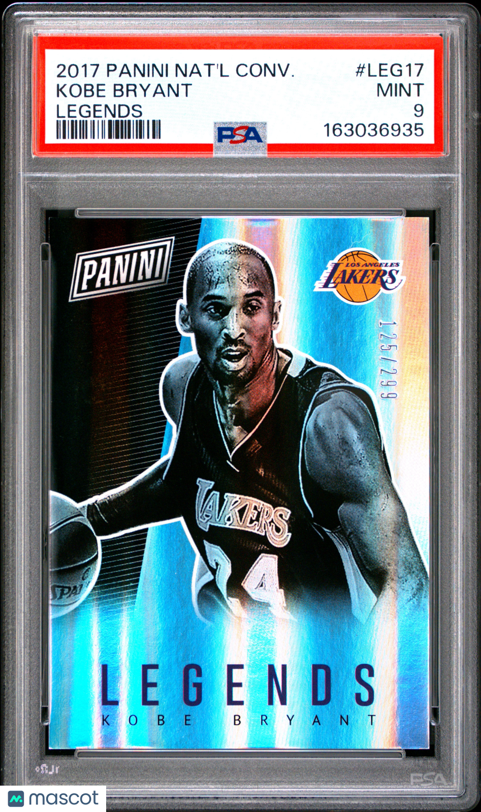 Kobe Bryant 2017 Panini National Convention Legends #LEG17 /299 PSA 9