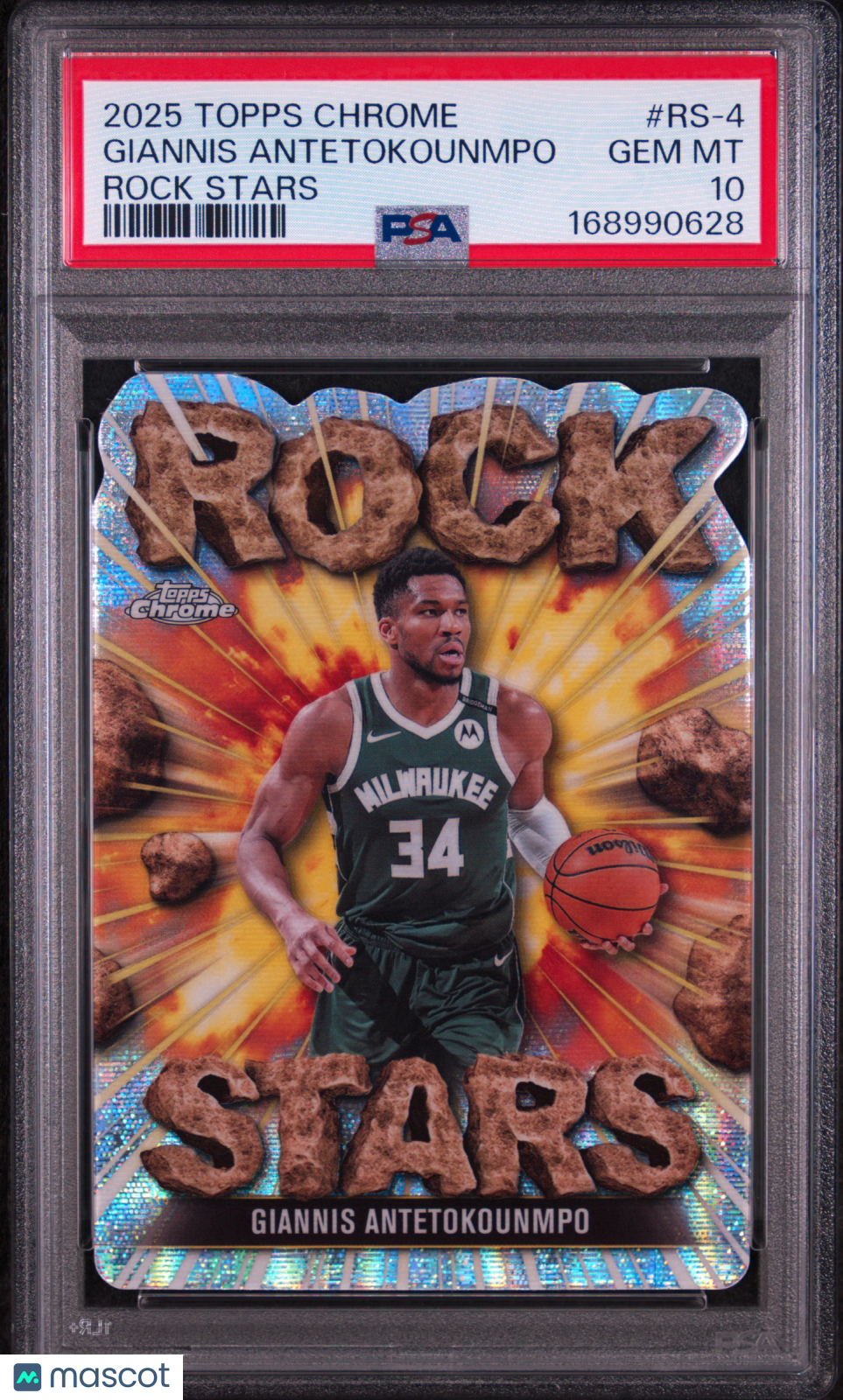 Giannis Antetokounmpo 2025 Topps Chrome Rock Stars #RS-4 PSA 10