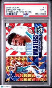 Brandon Miller 2023 Panini Mosaic Stare Masters #7 White PSA 9