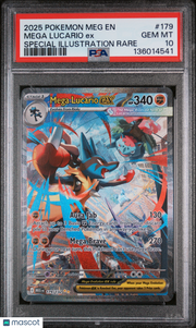 Pokemon Mega Evolution Mega Lucario EX Special Illustration Rare PSA 10 #179