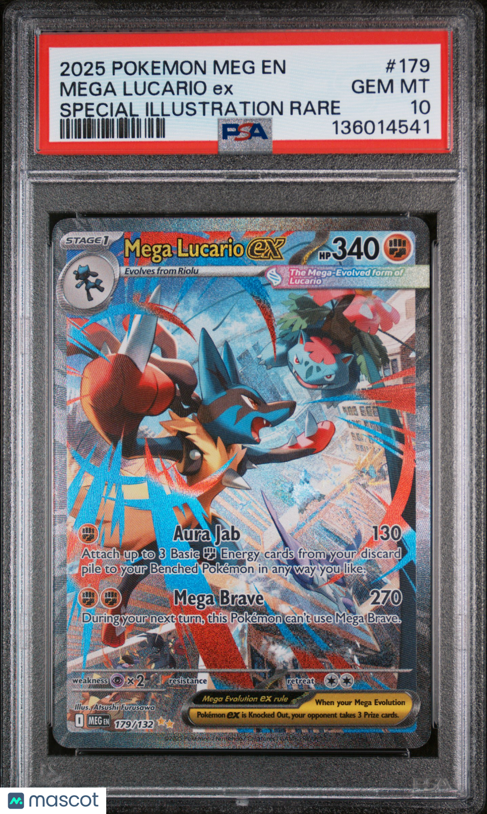 Pokemon Mega Evolution Mega Lucario EX Special Illustration Rare PSA 10 #179