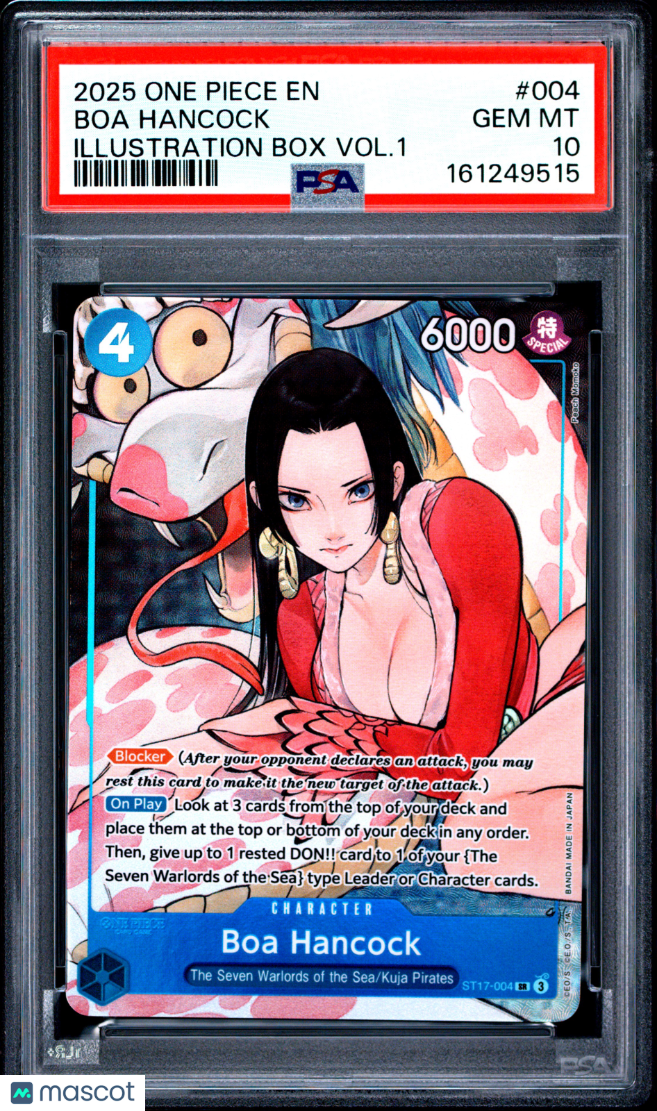 2025 One Piece Promos Boa Hancock Illustration Box Vol.1 PSA 10 #004