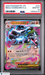 2025 Pokemon PFL EN-Phantasmal Flames Mega Charizard X EX PSA 10 #013