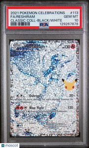 2021 Pokemon Celebrations Classic Collection Reshiram Fa PSA 10 #113