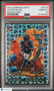 Justin Fields 2021 Panini Donruss Optic Downtown #DT39 PSA 10