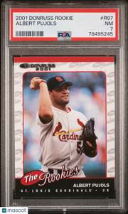 Albert Pujols 2001 Donruss Rookies #R97 PSA 7