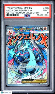 2025 Pokemon Mep EN-Me Black Star Promo Mega Charizard X EX Ultra-Premium Collection PSA 9 #023