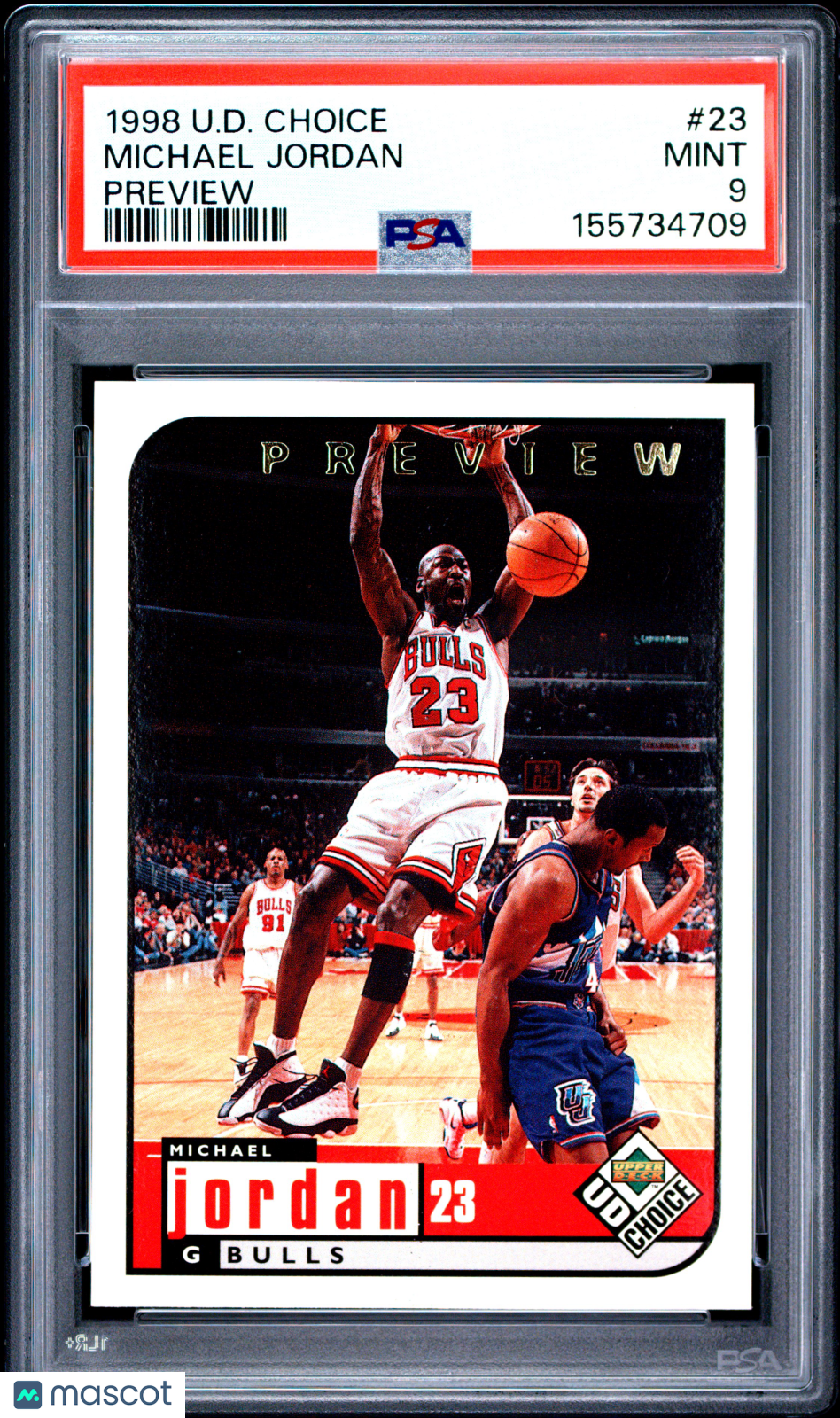 Michael Jordan 1998 UD Choice Preview #23 PSA 9