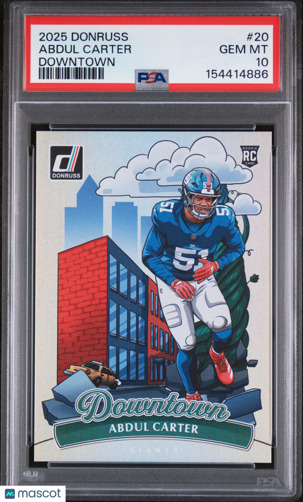 Abdul Carter 2025 Panini Donruss Downtown #20 PSA 10