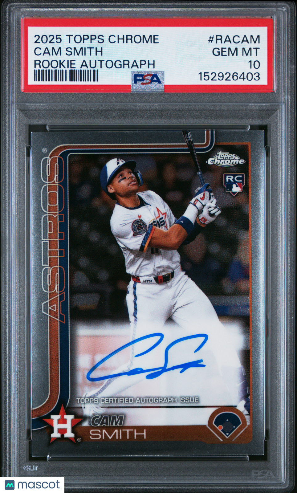 Cam Smith 2025 Topps Chrome Rookie Auto #RACAM PSA 10