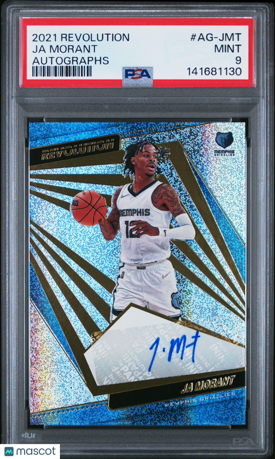 Ja Morant 2021 Panini Revolution Autographs #AG-JMT PSA 9