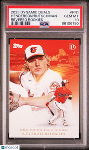 Rutschman Henderson 2023 Topps Dynamic Duals Revered Rookies #RR1 PSA 10