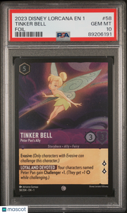 2023 Disney Lorcana EN 1-The First Chapter Tinker Bell Foil PSA 10 #58