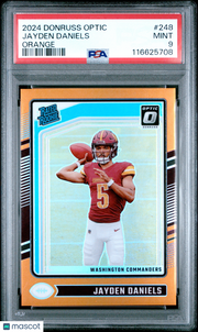 Jayden Daniels 2024 Panini Donruss Optic #248 Orange PSA 9