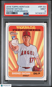 Shohei Ohtani 2018 Topps Heritage Rookie Performers #RP-SO PSA 9