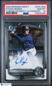 Ethan Hedges 2025 Bowman Draft Chrome Prospect 1st Auto #CPA-EHE PSA 10