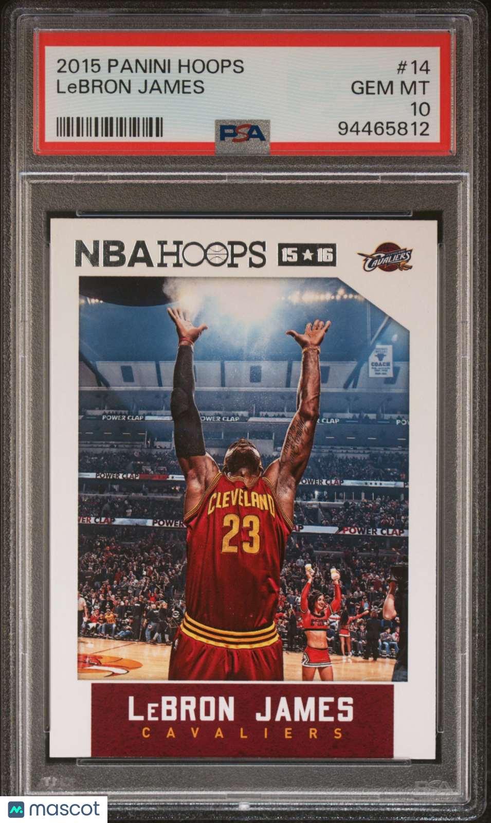 LeBron James 2015 Panini Hoops #14 PSA 10