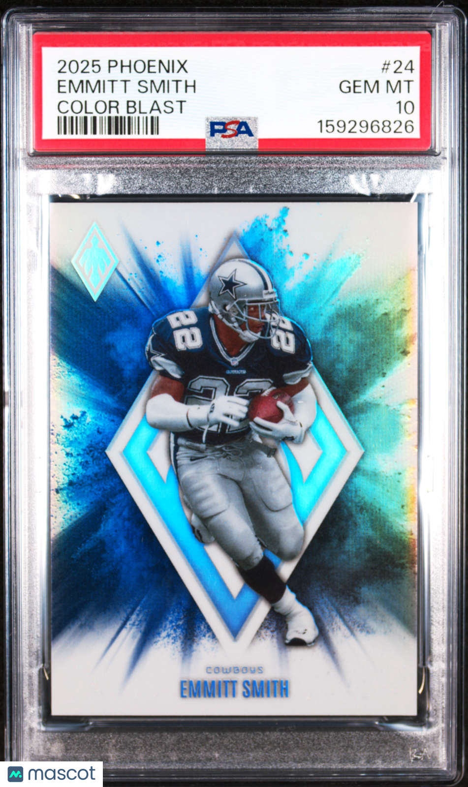 Emmitt Smith 2025 Panini Phoenix Color Blast #24 PSA 10