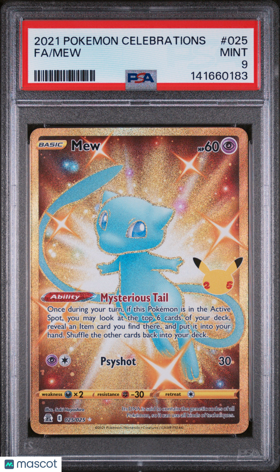 2021 Pokemon Celebrations Mew Fa PSA 9 #025