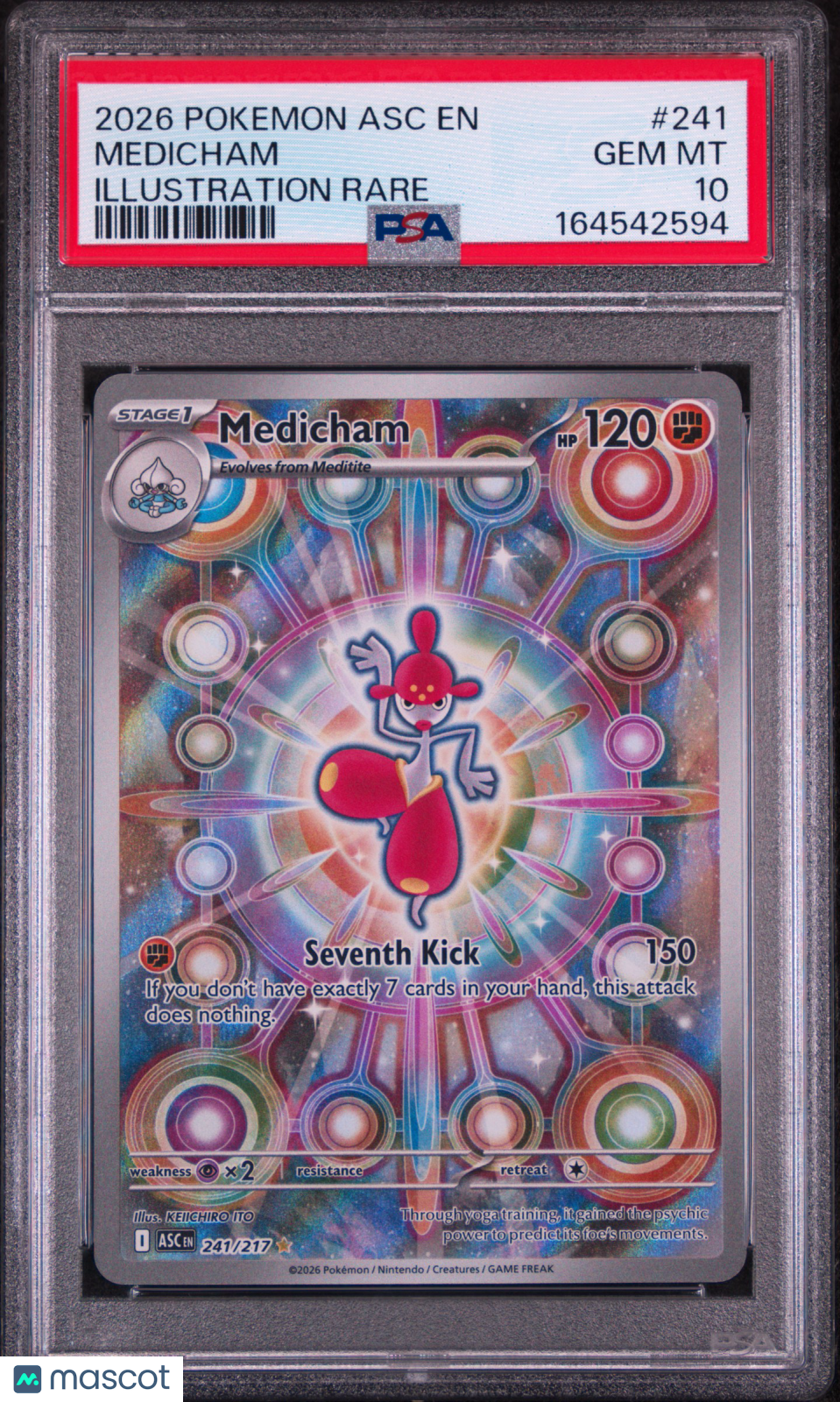 2026 Pokemon Asc EN-Ascended Heroes Medicham Illustration Rare PSA 10 #241