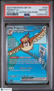 2023 Pokemon Obf EN-Obsidian Flames Pidgeot EX Special Illustration Rare PSA 10 #225