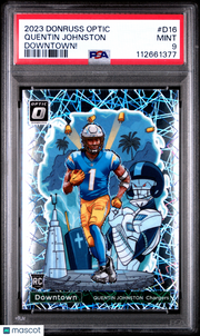 Quentin Johnston 2023 Panini Donruss Optic Downtown! #D16 PSA 9