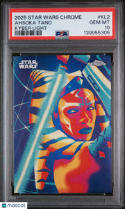 2025 Topps Chrome Star Wars Kyber Light Ahsoka Tano #KL2 PSA 10