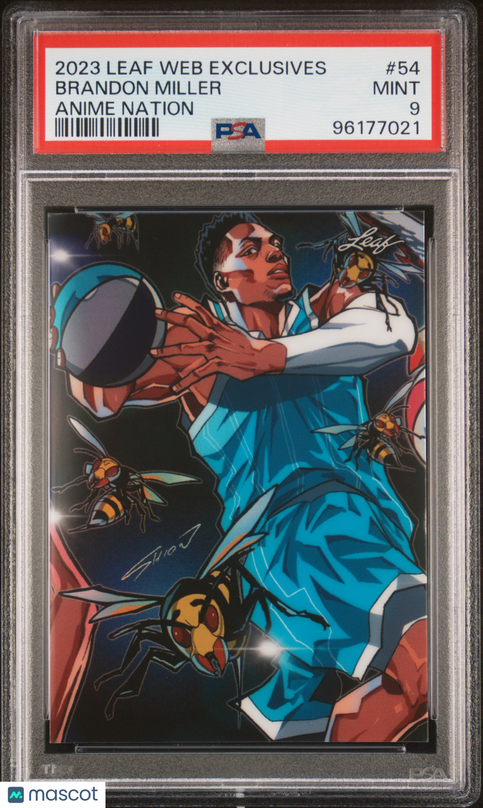 Brandon Miller 2023 Leaf Web Exclusives #54 Anime Nation /1 PSA 9