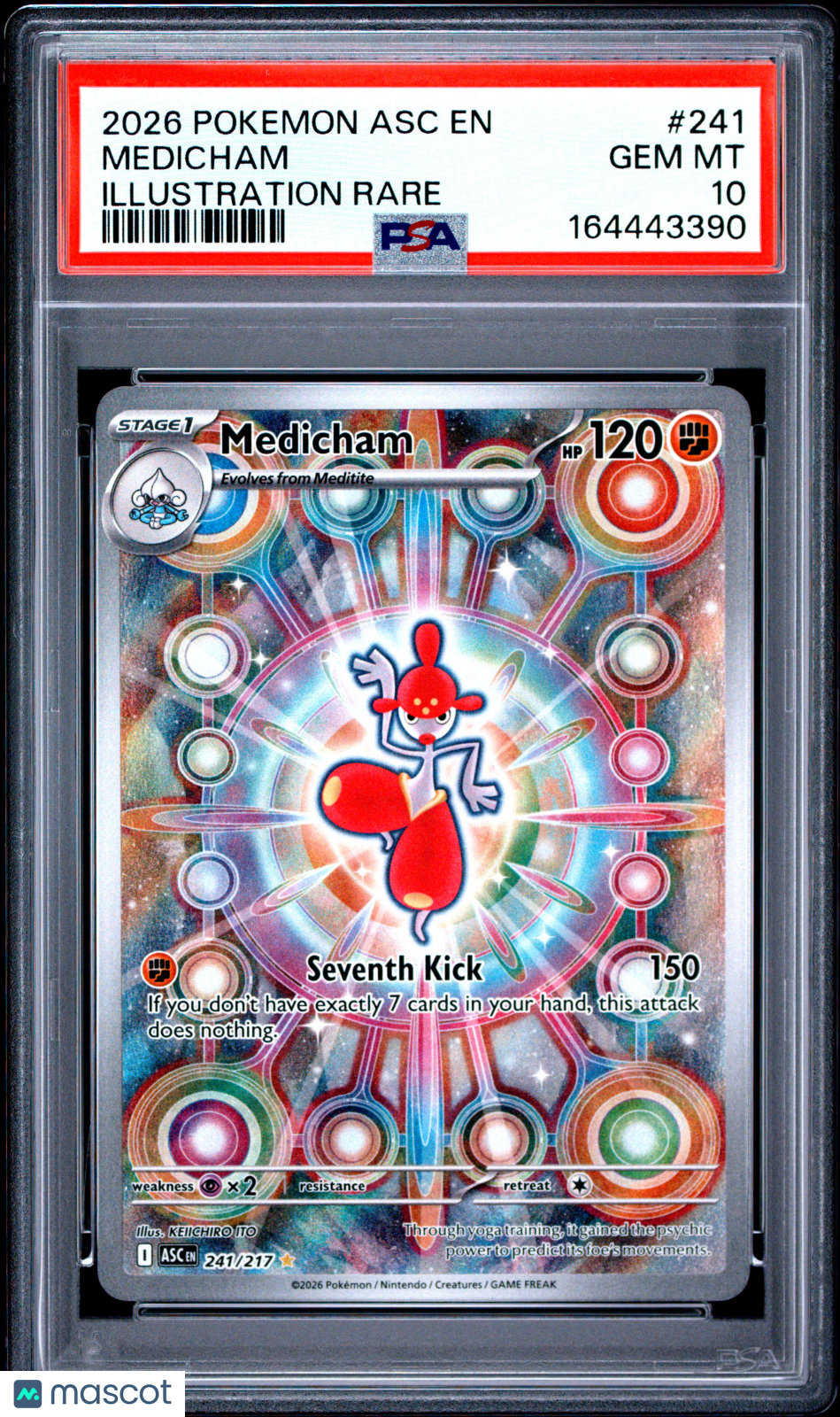 2026 Pokemon Asc EN-Ascended Heroes Medicham Illustration Rare PSA 10 #241
