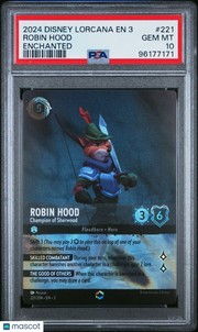 2024 Disney Lorcana EN 3-Into The Inklands Robin Hood Enchanted PSA 10 #221