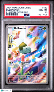 2024 Pokemon SCR EN-Stellar Crown Bulbasaur Illustration Rare PSA 10 #143
