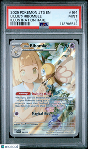 2025 Pokemon Journey Together Lillie's Ribombee Illustration Rare PSA 9 #164