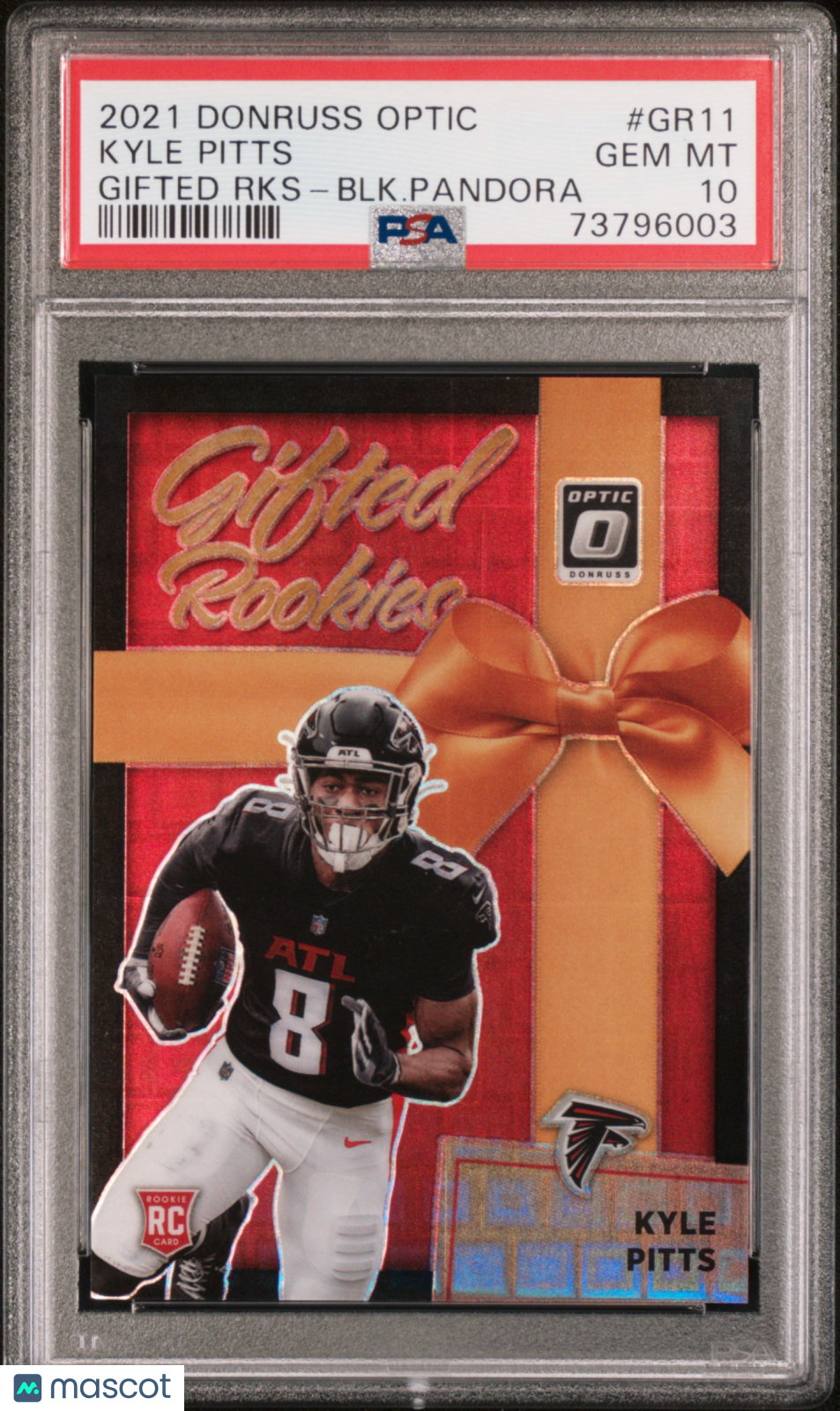 Kyle Pitts 2021 Panini Donruss Optic Gifted Rookies #GR11 RKS BLK. Pandora PSA 10