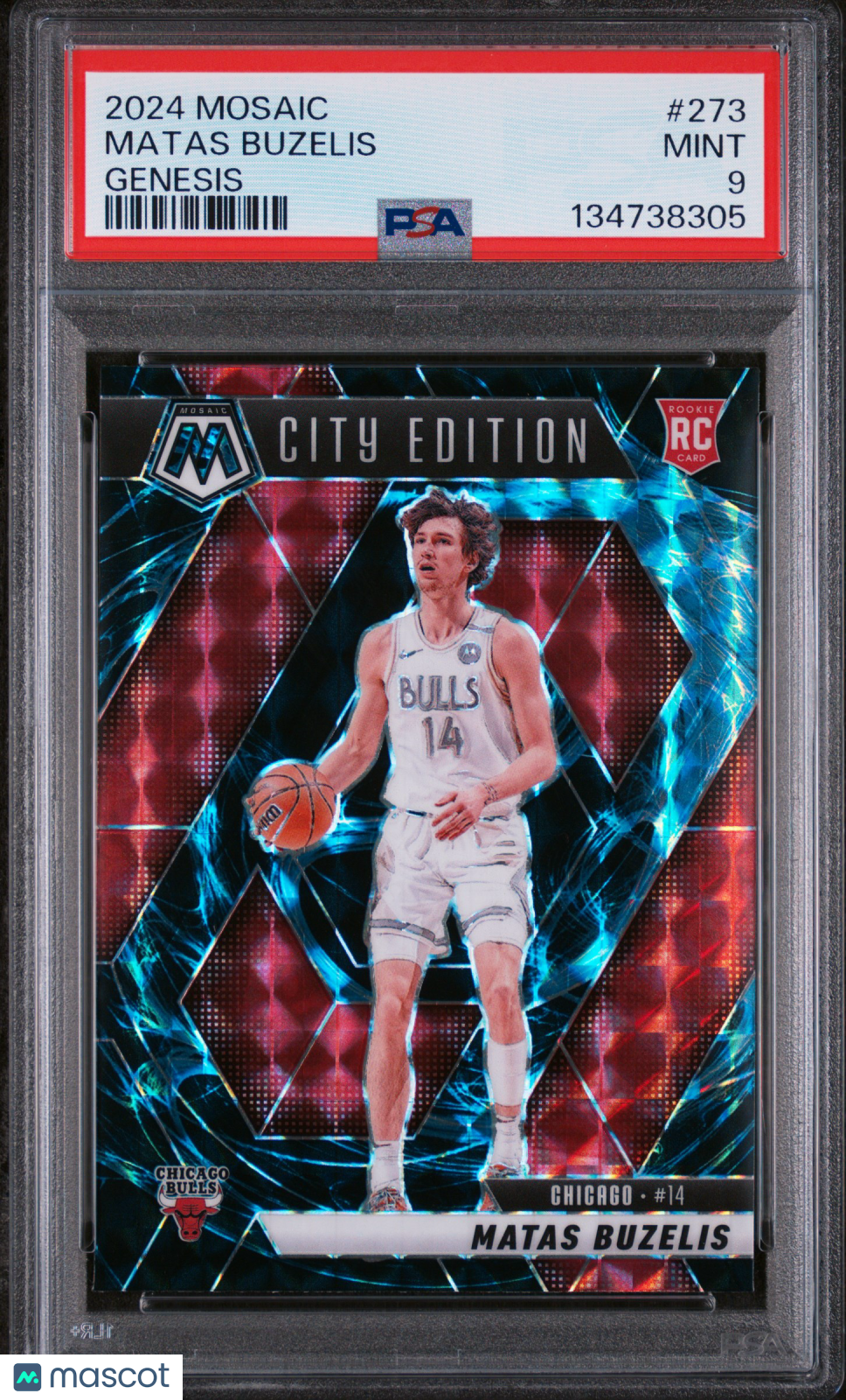 Matas Buzelis 2024 Panini Mosaic #273 Genesis PSA 9