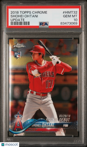 Shohei Ohtani 2018 Topps Chrome Update #HMT32 PSA 10