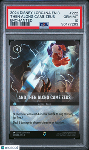 2024 Disney Lorcana EN 3-Into The Inklands Then Along Came Zeus Enchanted PSA 10 #222