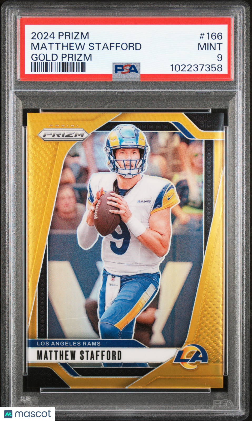 Matthew Stafford 2024 Panini Prizm #166 Gold PSA 9
