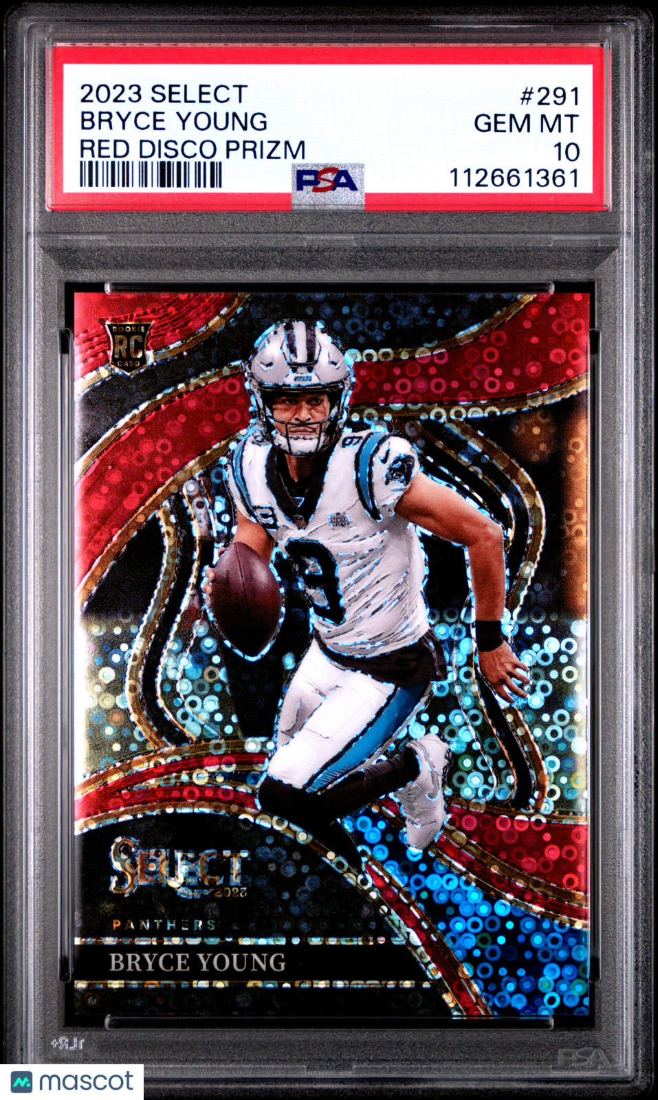 Bryce Young 2023 Panini Select #291 Red Disco Prizm PSA 10