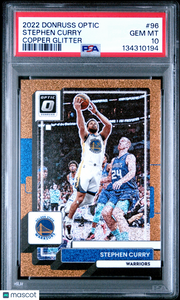 Stephen Curry 2022 Panini Donruss Optic #96 Copper Glitter PSA 10
